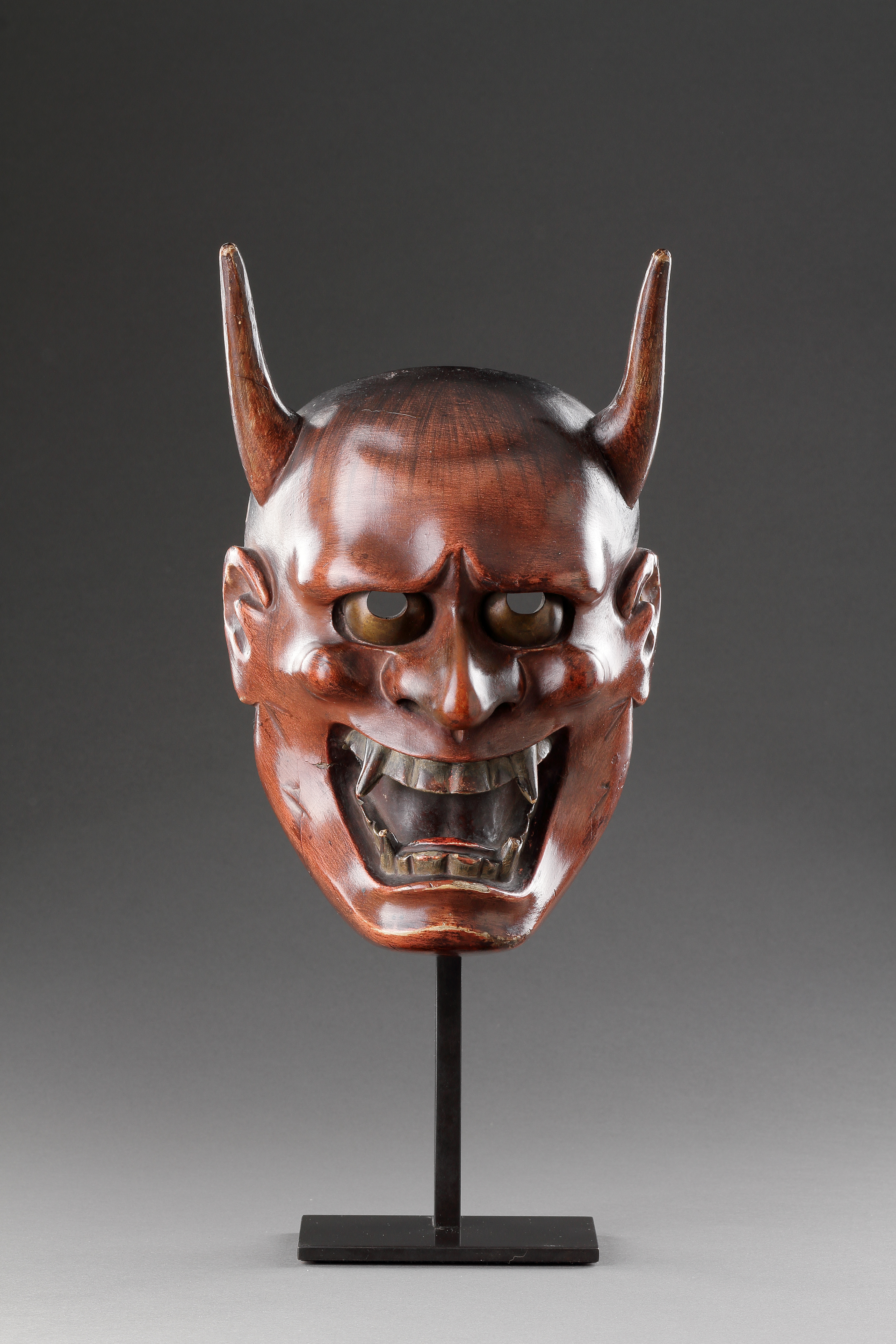 A Rare Hinoki Mask of ‘Ja’